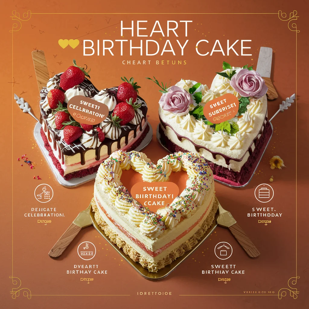 Heart Birthday Cake